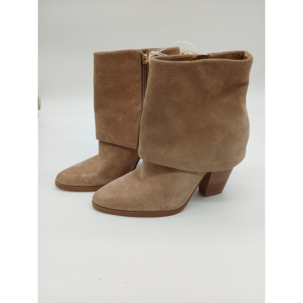Jessica Simpson Women's Coulton Fold-Over Ankle Boots Sandstone MSRP 159.99 7.5M